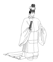 A coloring page of japanese clothing